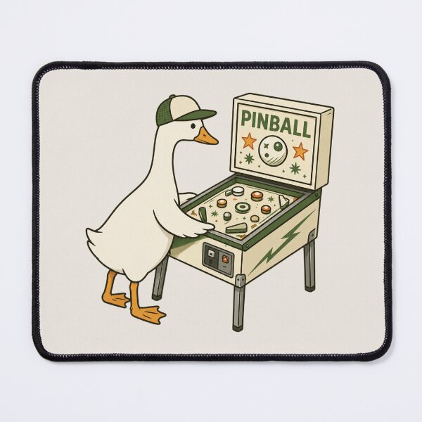 Item preview, Pinball Goose Funny Arcade Gamer, Silly Duck Retro Pinball Machine designed and sold by Quiajia.