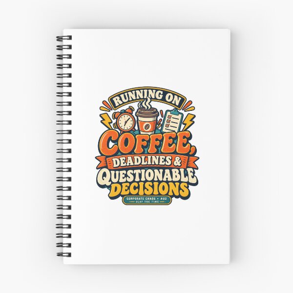Item preview, Running on Coffee, Deadlines & Questionable Decisions – Funny Office Humor designed and sold by SLAYTHESPACE.