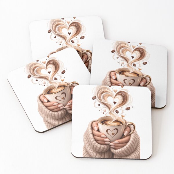 Item preview, Cozy Coffee | Heart Steam & Warm Coffee Moment designed and sold by CalmMandala.