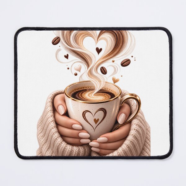 Item preview, Cozy Coffee | Heart Steam & Warm Coffee Moment designed and sold by CalmMandala.