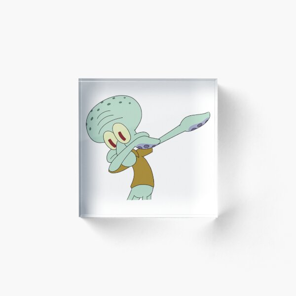 Squidward Dabbing Acrylic Block