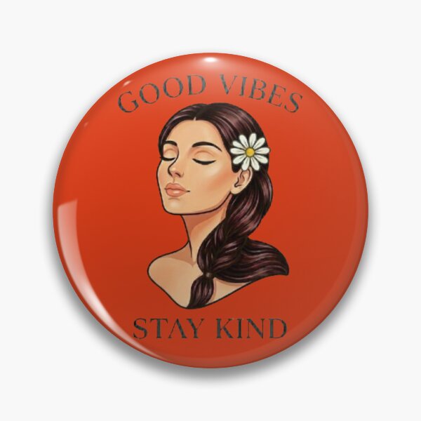 Item preview, Good Vibes Stay Kind Woman - Inspirational Daisy Girl Art designed and sold by Northern Glow Art.