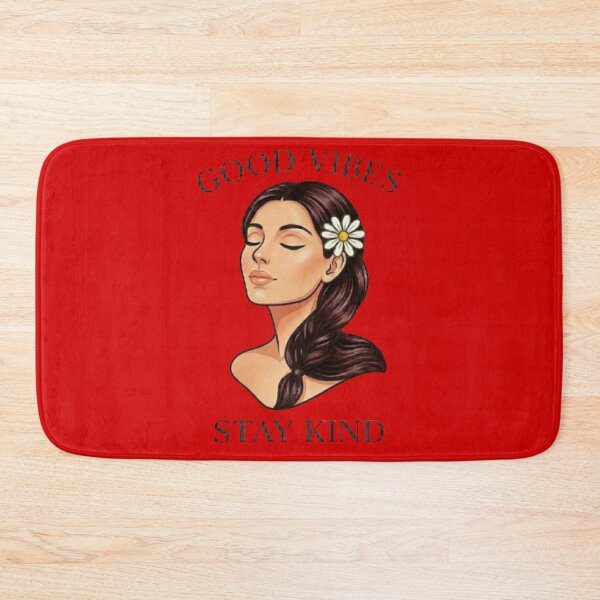 Item preview, Good Vibes Stay Kind Woman - Inspirational Daisy Girl Art designed and sold by Northern Glow Art.