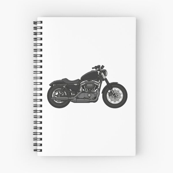 Item preview, Matte Black Harley-Davidson Sportster Vector - Clean Line Art Illustration designed and sold by Leeded.