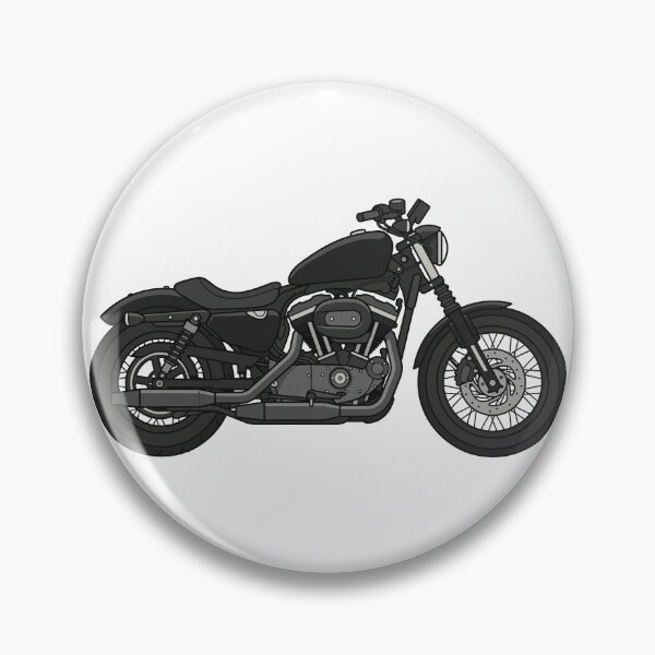 Item preview, Matte Black Harley-Davidson Sportster Vector - Clean Line Art Illustration designed and sold by Leeded.