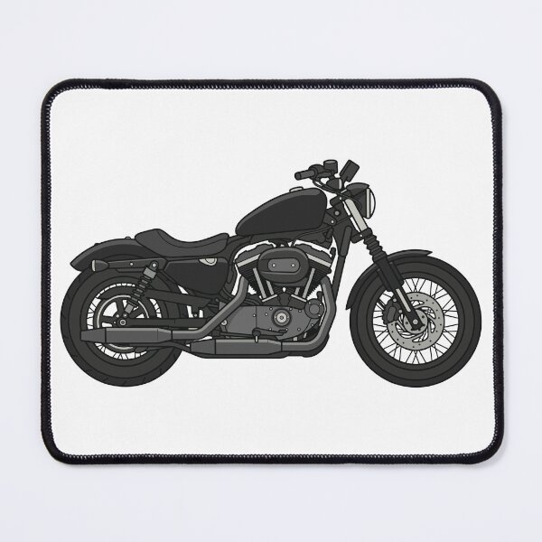 Item preview, Matte Black Harley-Davidson Sportster Vector - Clean Line Art Illustration designed and sold by Leeded.