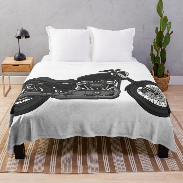 Item preview, Matte Black Harley-Davidson Sportster Vector - Clean Line Art Illustration designed and sold by Leeded.