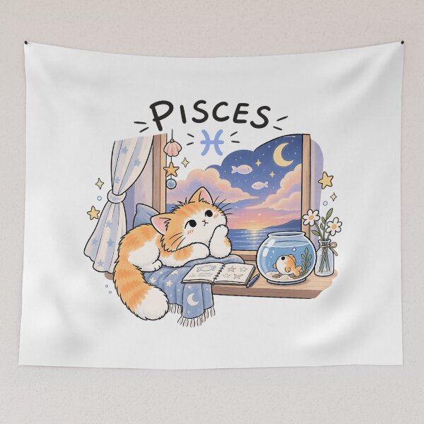 Item preview, Pisces Cat – Dreamy Soul designed and sold by NucciCollective.