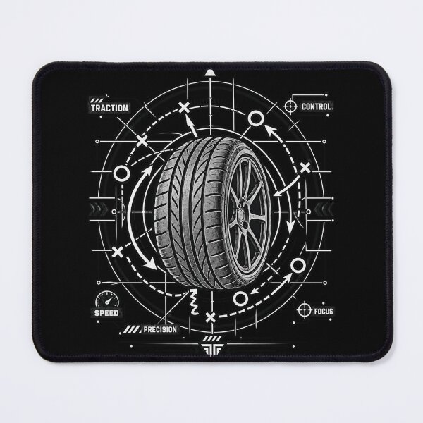 Item preview, Racing Tire Blueprint Car Enthusiast Design designed and sold by PrintGo26.