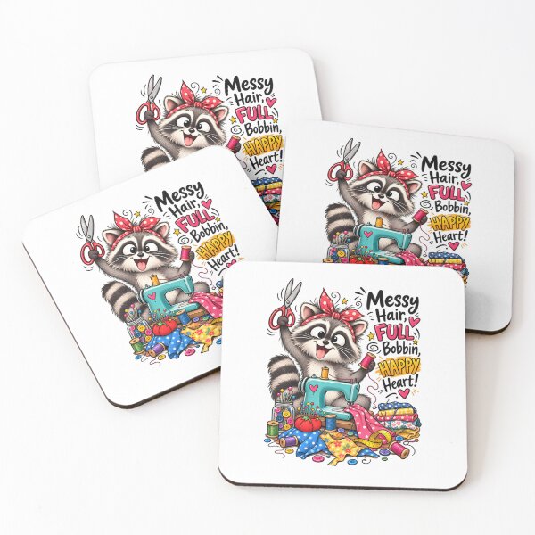 Item preview, Funny Sewing Raccoon – Cute Seamstress & Sewing Lover Design designed and sold by EverStitchStudio ★★★★★.