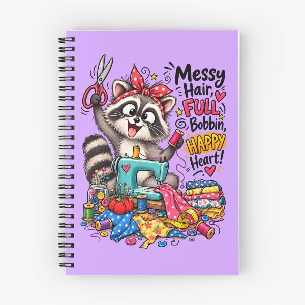 Item preview, Funny Sewing Raccoon – Cute Seamstress & Sewing Lover Design designed and sold by EverStitchStudio ★★★★★.