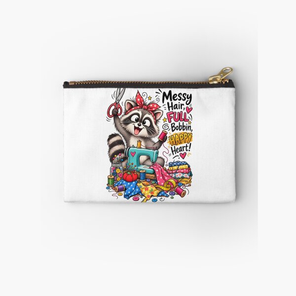 Item preview, Funny Sewing Raccoon – Cute Seamstress & Sewing Lover Design designed and sold by EverStitchStudio ★★★★★.
