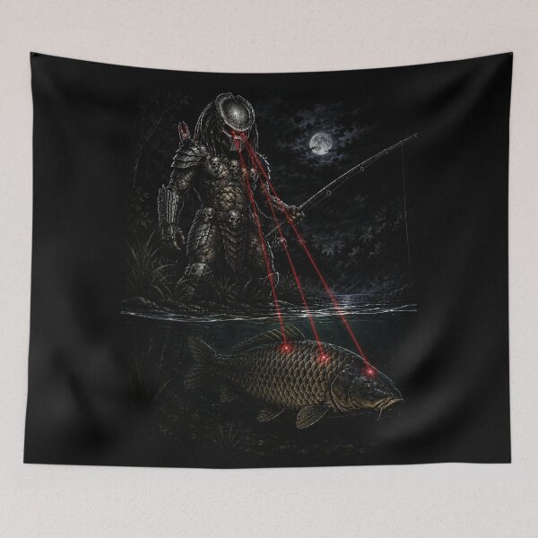 Item preview, Ultimate Alien Hunter Red Laser Fishing - Funny Sci-Fi Parody designed and sold by GeekAnglerStore.