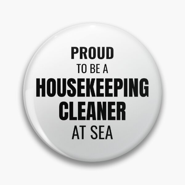 Item preview, Proud to be a Housekeeping Cleaner at Sea (Black) designed and sold by ShipCrewNation.
