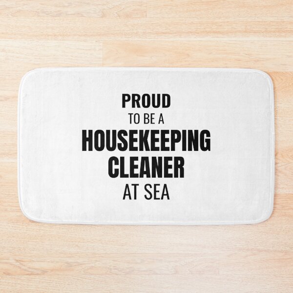 Item preview, Proud to be a Housekeeping Cleaner at Sea (Black) designed and sold by ShipCrewNation.