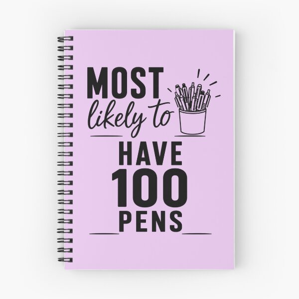 Item preview, Most Likely To Have 100 Pens (Black Text), Quirky Quote | designed and sold by Lotta Luxxa Lifestyle.