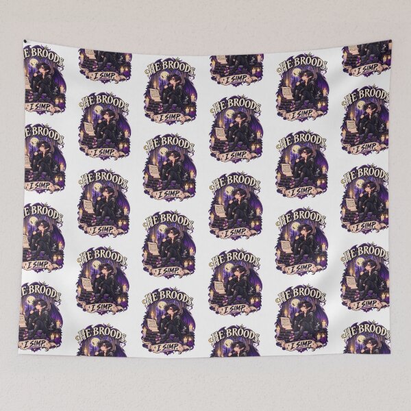 Item preview, He Broods I Simp – Funny Dark Romantasy Chibi Fantasy designed and sold by JPCuteDesign.