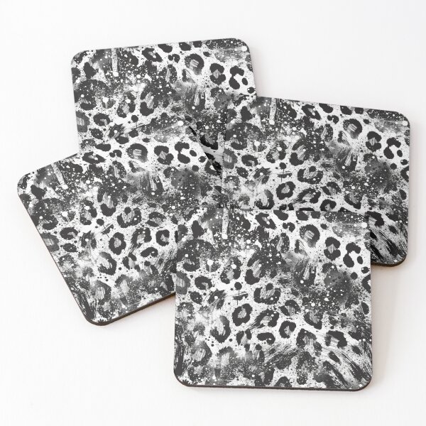 Item preview, Black and White Graffiti Leopard Print Seamless Pattern designed and sold by Soul Path Studio.