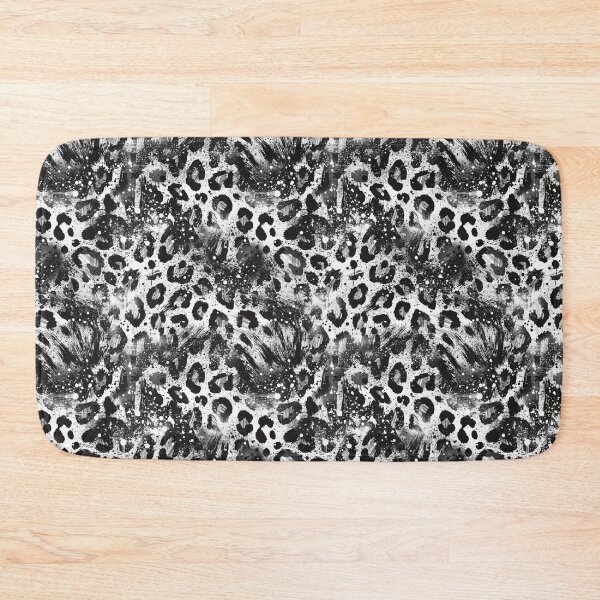 Item preview, Black and White Graffiti Leopard Print Seamless Pattern designed and sold by Soul Path Studio.