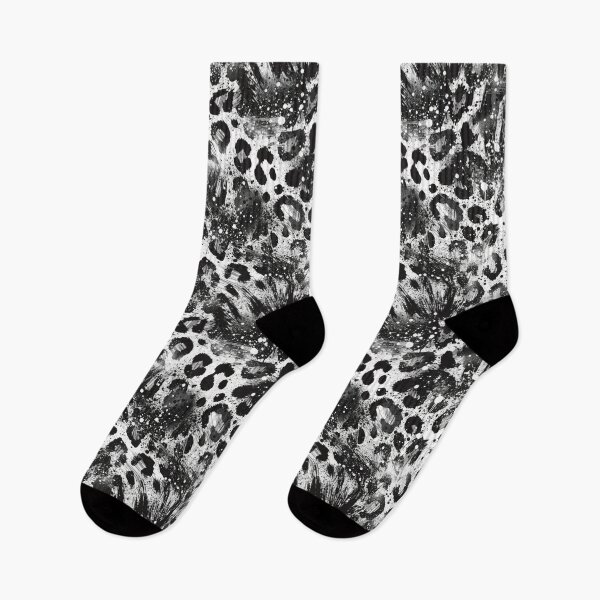 Item preview, Black and White Graffiti Leopard Print Seamless Pattern designed and sold by Soul Path Studio.