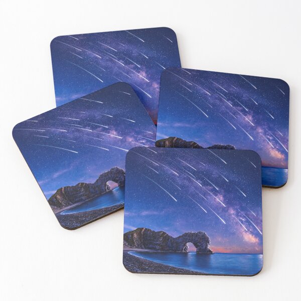 Item preview, Meteor Shower Over Durdle Door | Milky Way Night Sky | Coastal Landscape Fantasy Art designed and sold by GarnerSupplyCo.