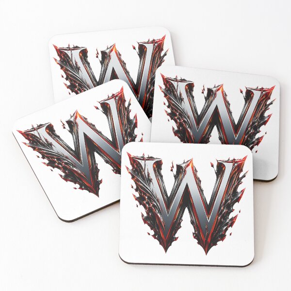 Item preview, Crimson Steel Alphabet of Power Letter W designed and sold by BlissBlvdShop.