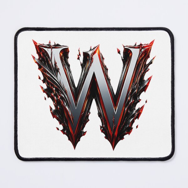 Item preview, Crimson Steel Alphabet of Power Letter W designed and sold by BlissBlvdShop.