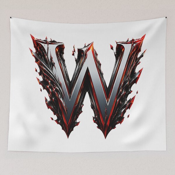Item preview, Crimson Steel Alphabet of Power Letter W designed and sold by BlissBlvdShop.