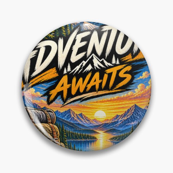 Item preview, Adventure Awaits Mountain Camping Wilderness designed and sold by Print Print On.
