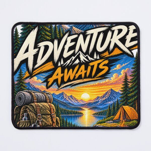 Item preview, Adventure Awaits Mountain Camping Wilderness designed and sold by Print Print On.