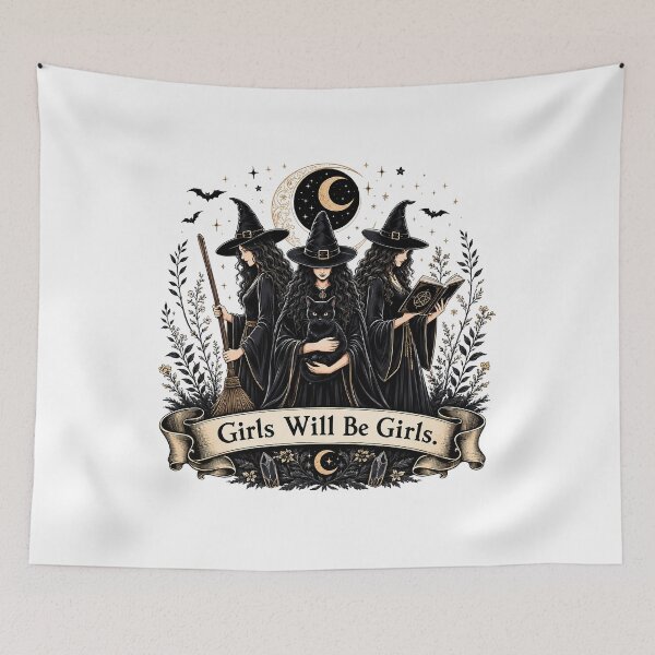 Item preview, funny Girls Witch cat moon Halloween Spooky  gift designed and sold by Amzkao.