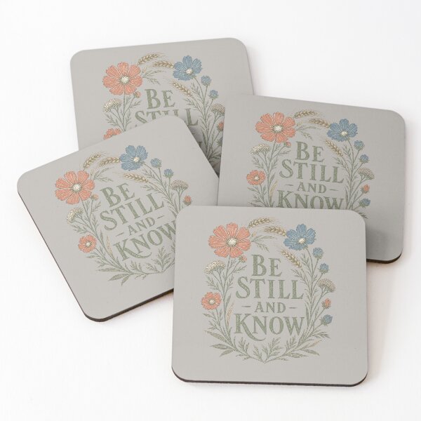 Item preview, Be Still and Know Vintage Wildflower Botanical Faith Design designed and sold by RickyHN7.