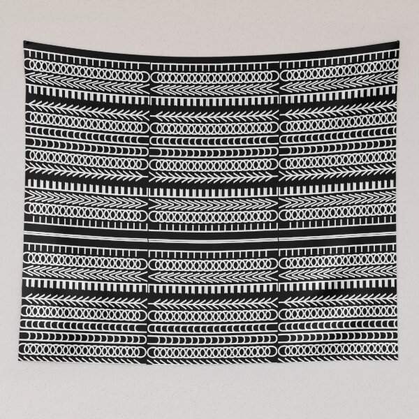 Item preview, Optical Illusion I Love You Tribal Pattern White on Black designed and sold by p-Phictures4.
