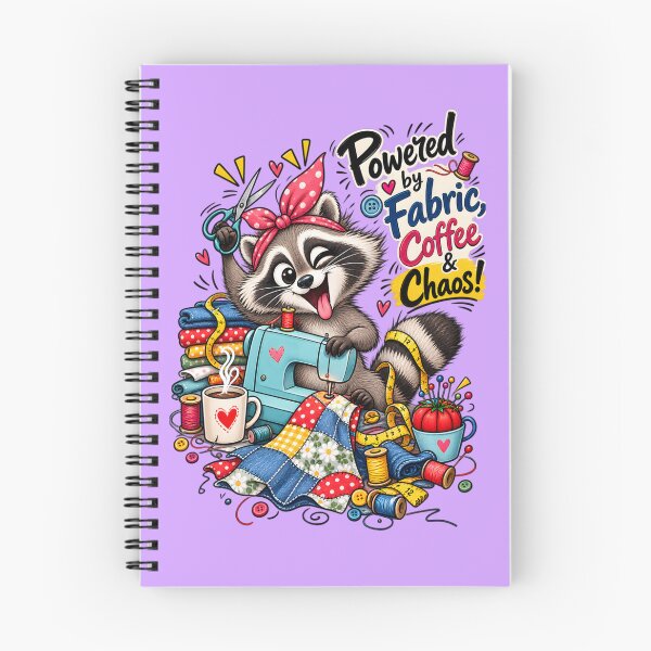 Item preview, Funny Sewing Raccoon – Cute Seamstress & Sewing Lover Design designed and sold by EverStitchStudio ★★★★★.
