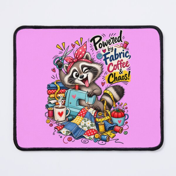 Item preview, Funny Sewing Raccoon – Cute Seamstress & Sewing Lover Design designed and sold by EverStitchStudio ★★★★★.