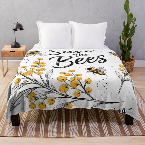 Item preview, Save the Bees Aussie Spring Wattle Blossom Bee Conservation designed and sold by Yellowriversss.