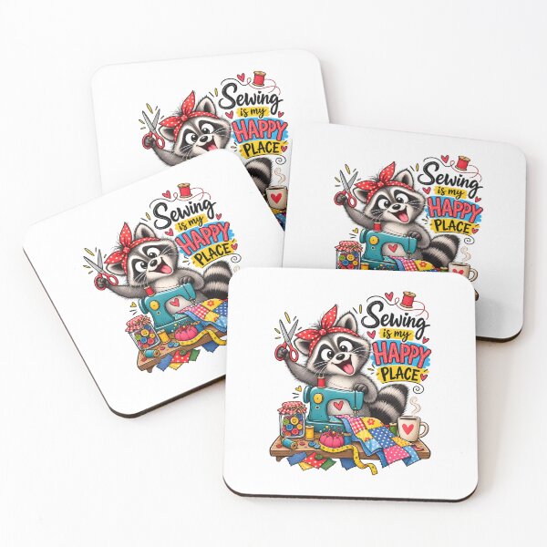 Item preview, Funny Sewing Raccoon – Cute Seamstress & Sewing Lover Design designed and sold by EverStitchStudio ★★★★★.