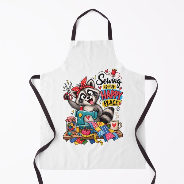 Item preview, Funny Sewing Raccoon – Cute Seamstress & Sewing Lover Design designed and sold by EverStitchStudio ★★★★★.