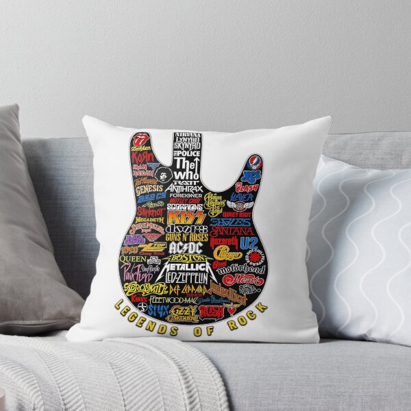 Item preview, Legends Of Rock Guitar Silhouette Classic Band Logos Mashup designed and sold by Unique personality⭐⭐⭐⭐⭐.