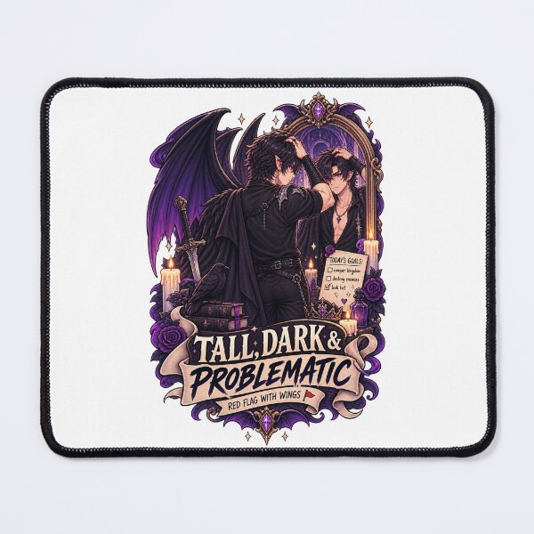 Item preview, Tall Dark & Problematic – Funny Dark Romantasy Chibi Fantasy designed and sold by JPCuteDesign.