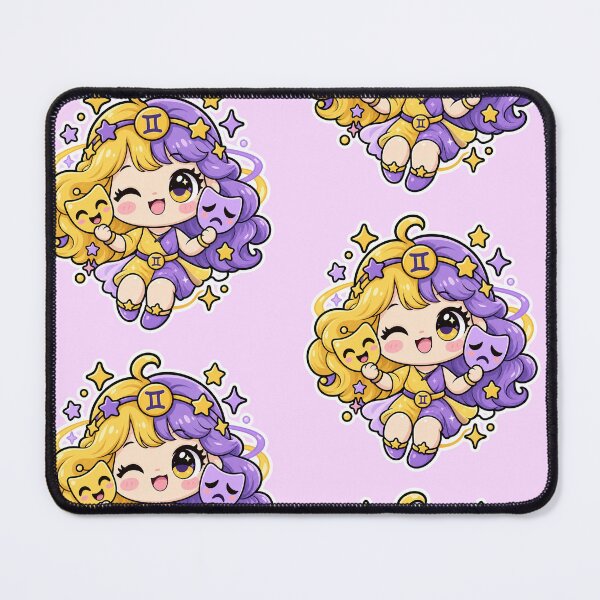 Item preview, Gemini Zodiac – Cute Kawaii Star Sign Character Sticker designed and sold by Digitalcpy.