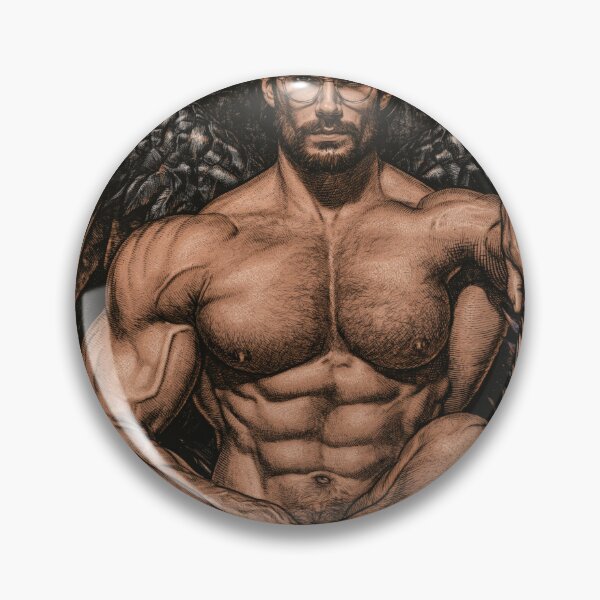 Item preview, Muscular Man with Dragon Illustration designed and sold by JaimeLikes.