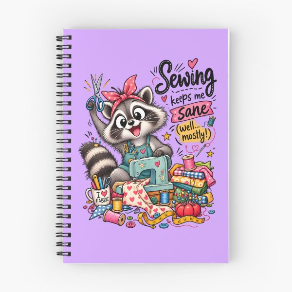 Item preview, Funny Sewing Raccoon – Cute Seamstress & Sewing Lover Design designed and sold by EverStitchStudio ★★★★★.