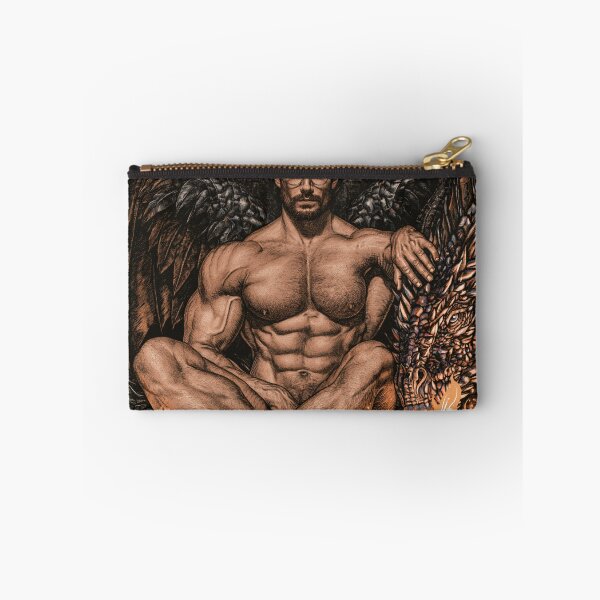 Item preview, Muscular Man with Dragon Illustration designed and sold by JaimeLikes.