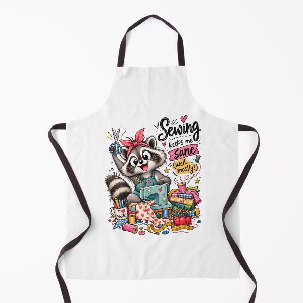Item preview, Funny Sewing Raccoon – Cute Seamstress & Sewing Lover Design designed and sold by EverStitchStudio ★★★★★.