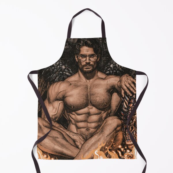 Item preview, Muscular Man with Dragon Illustration designed and sold by JaimeLikes.