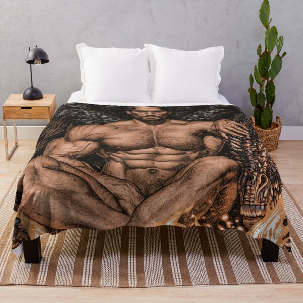 Item preview, Muscular Man with Dragon Illustration designed and sold by JaimeLikes.