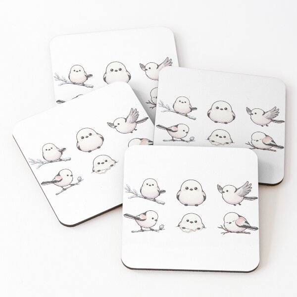 Item preview, Cute Long Tailed Tit Shima Enaga Snow Bird Aesthetic designed and sold by Rehnair.
