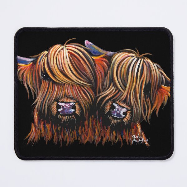 Item preview, Scottish Highland Cow PRiNT ' PALS ' by Shirley MacArthur designed and sold by Shirley MacArthur Art.