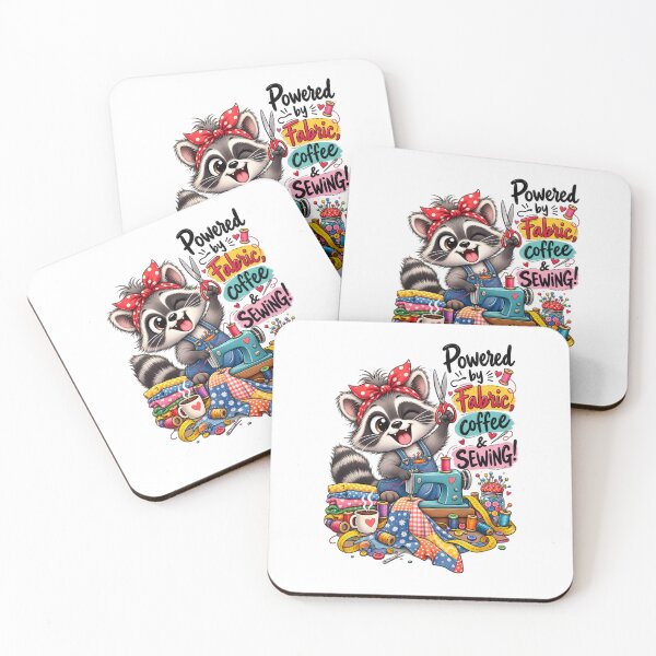 Item preview, Funny Sewing Raccoon – Cute Seamstress & Sewing Lover Design designed and sold by EverStitchStudio ★★★★★.